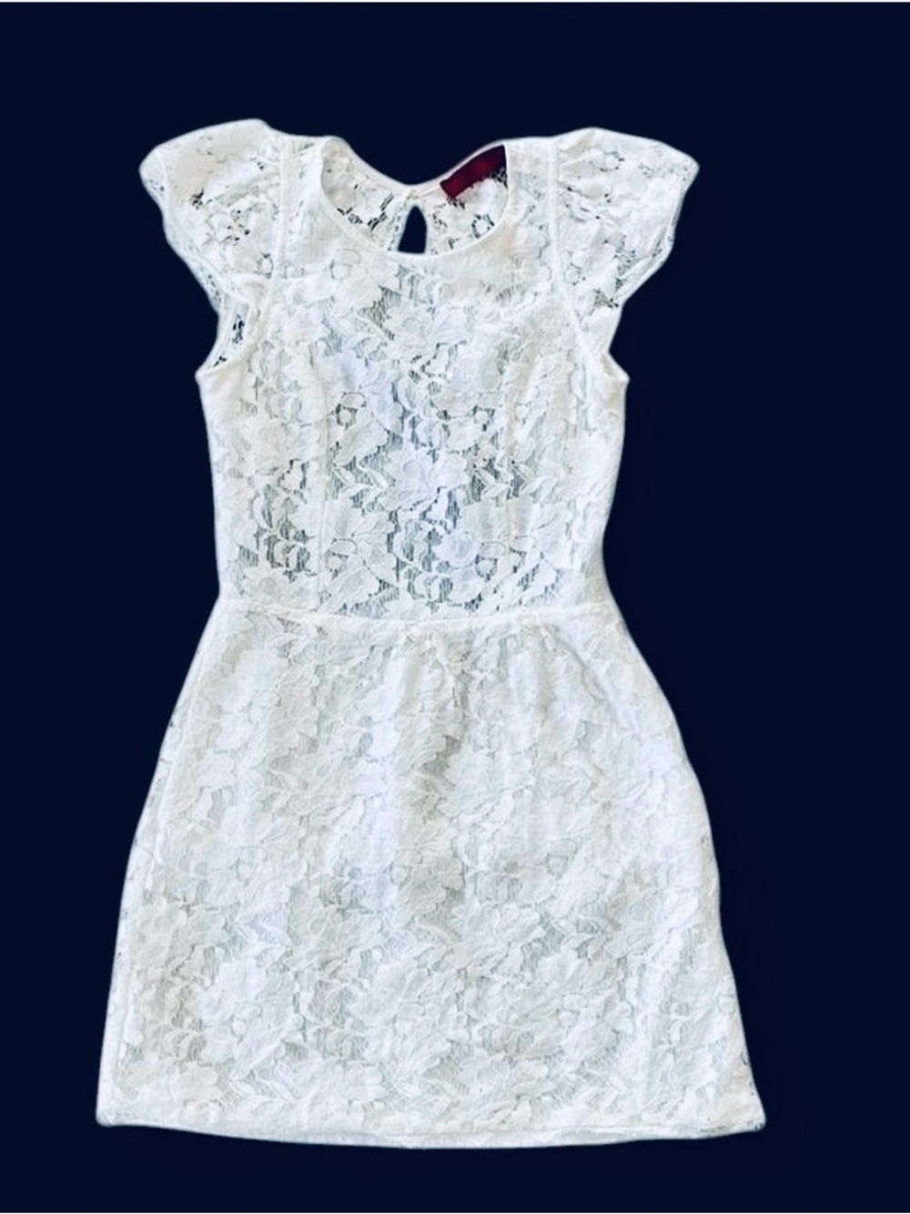 Signature 8 White Lace
Backless Mini Dress With Pockets Size Small